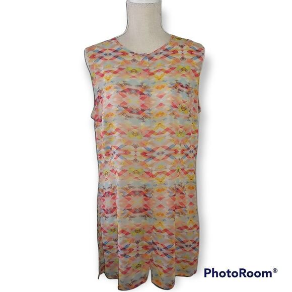 Cabi Avery multi colored sleeveless Aztec top - Picture 3 of 8